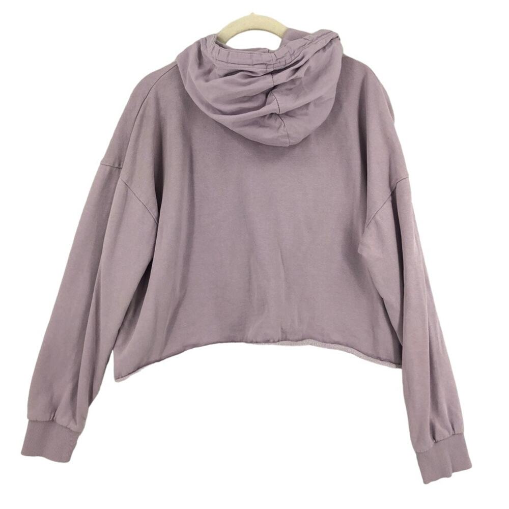Urban Outfitters Hoodie Sweater Women's XS Lilac Purple Crop Fleece Pullover - Picture 5 of 8